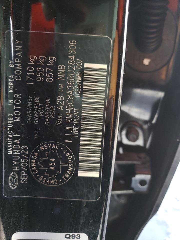 2024 HYUNDAI VENUE SEL VIN:KMHRC8A36RU284306