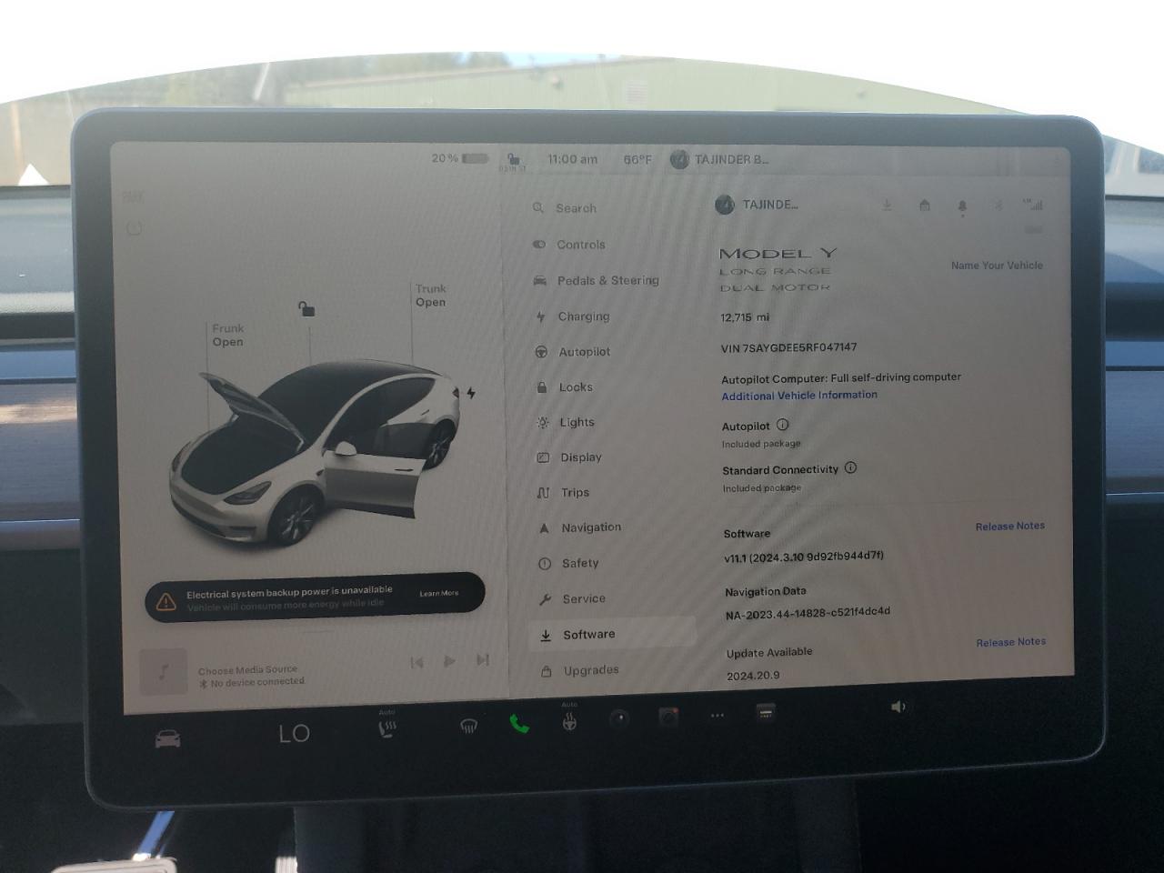 2024 TESLA MODEL Y  VIN:7SAYGDEE5RF047147