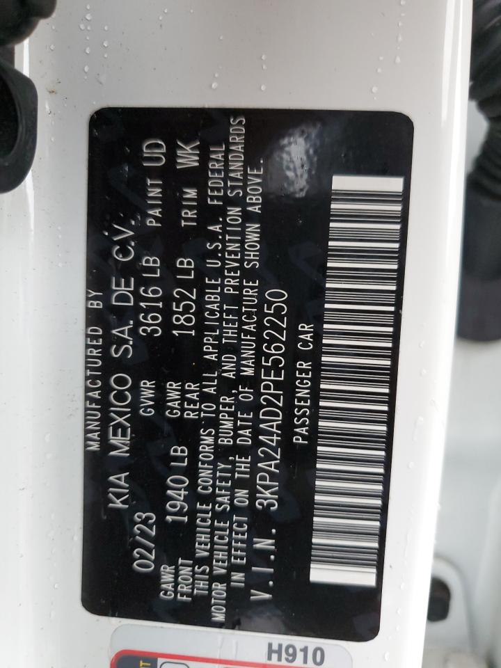 2023 KIA RIO LX VIN:3KPA24AD2PE562250