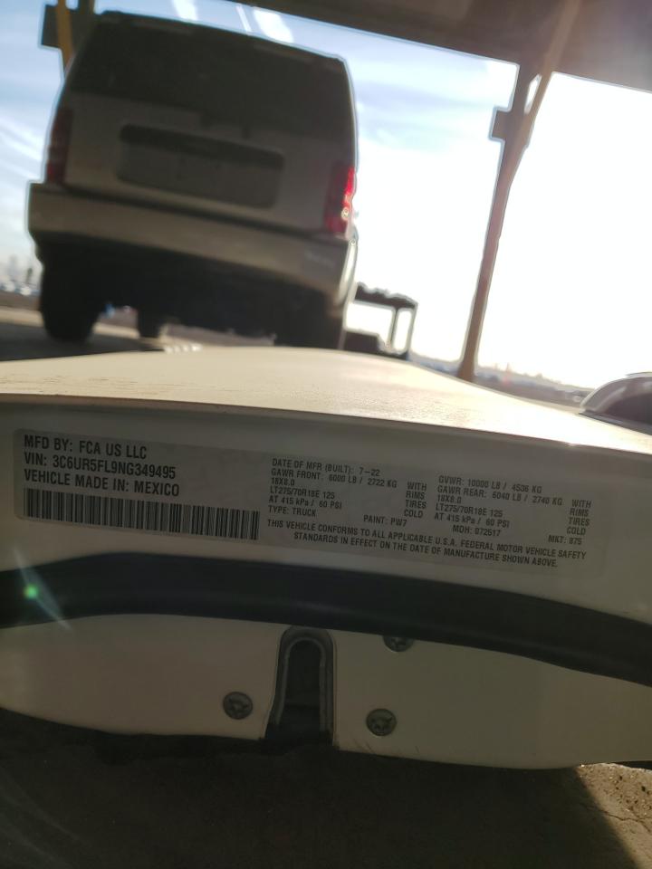 2022 RAM 2500 LARAMIE VIN:3C6UR5FL9NG349495