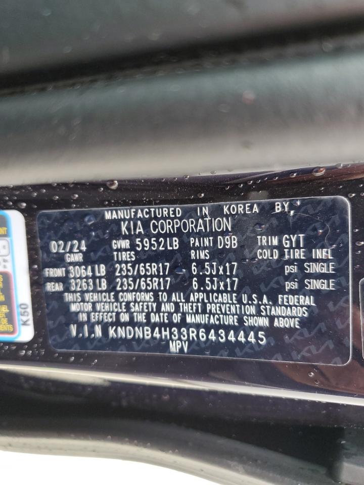 2024 KIA CARNIVAL LX VIN:KNDNB4H33R6434445