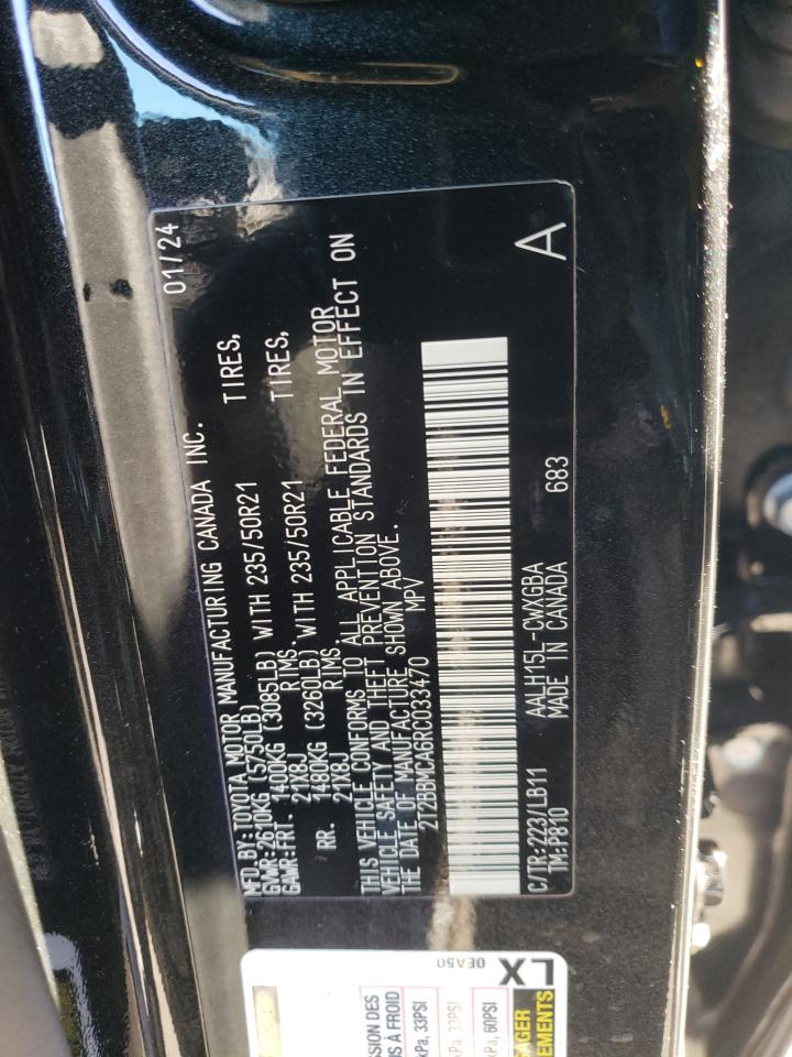 2024 LEXUS RX 350H BASE VIN:2T2BBMCA6RC033470