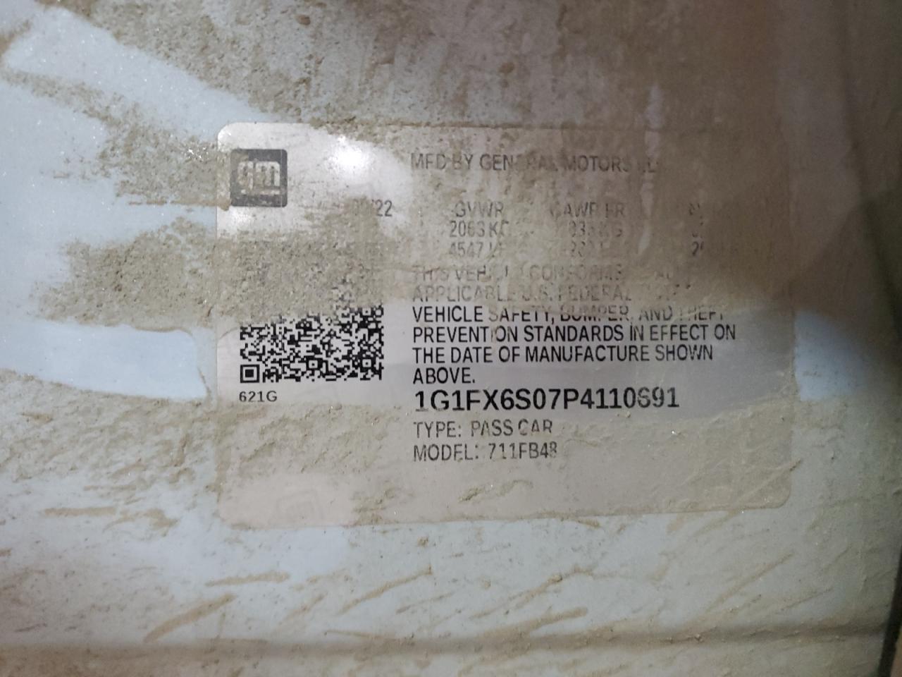 2023 CHEVROLET BOLT EV 2LT VIN:KNDPN3AC6H7237346