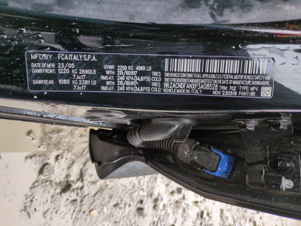 2023 DODGE HORNET GT VIN:ZACNDFANXP3A08528