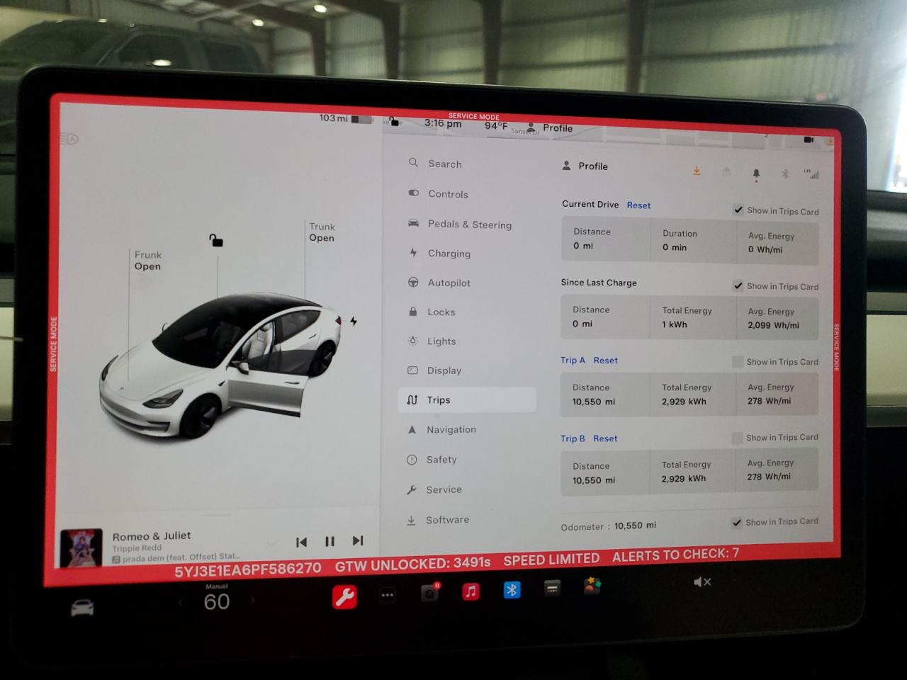 2023 TESLA MODEL 3  VIN:5YJ3E1EA6PF586270