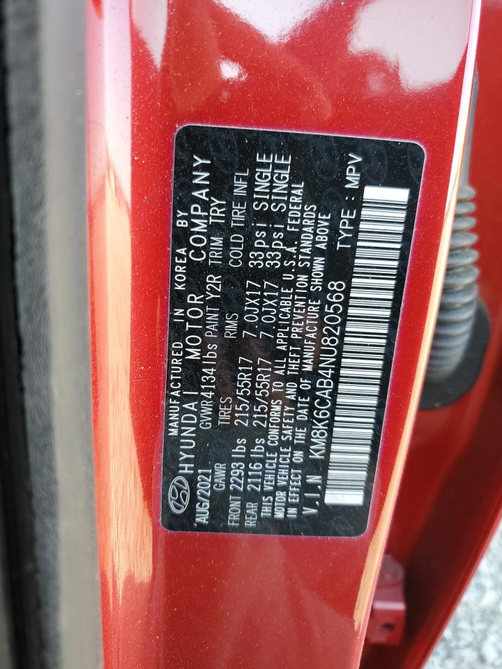 2022 HYUNDAI KONA SEL VIN:KM8K6CAB4NU820568