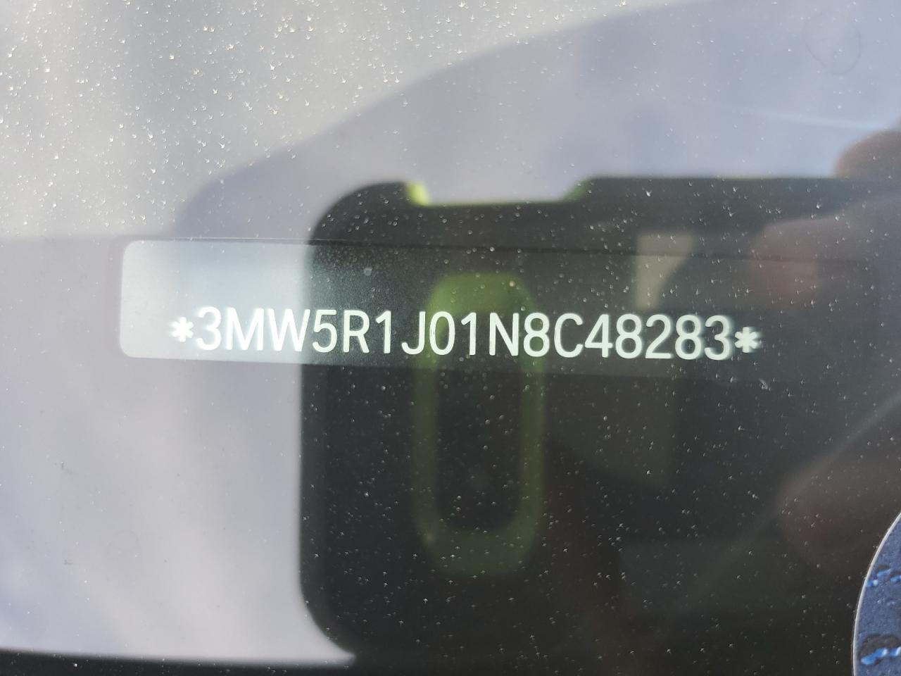 2022 BMW 330I  VIN:3MW5R1J01N8C48283