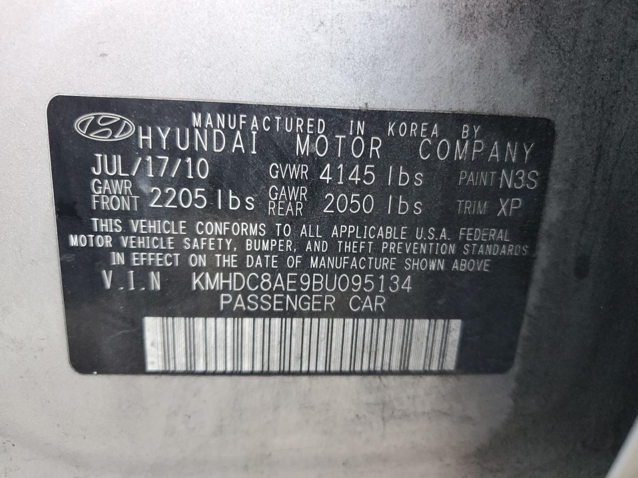 2022 HYUNDAI ELANTRA TOURING GLS VIN:KMHDC8AE9BU095134