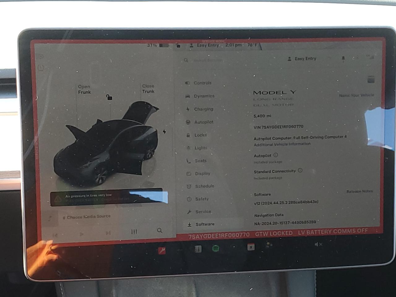 2024 TESLA MODEL Y  VIN:7SAYGDEE1RF060770