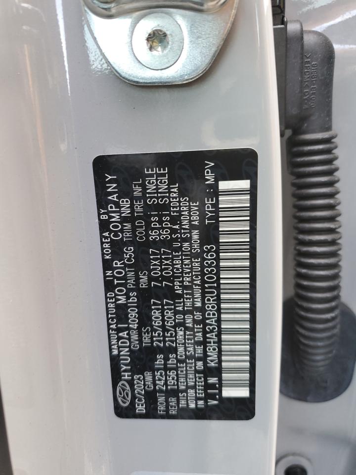 2024 HYUNDAI KONA SE VIN:KM8HA3AB8RU103363