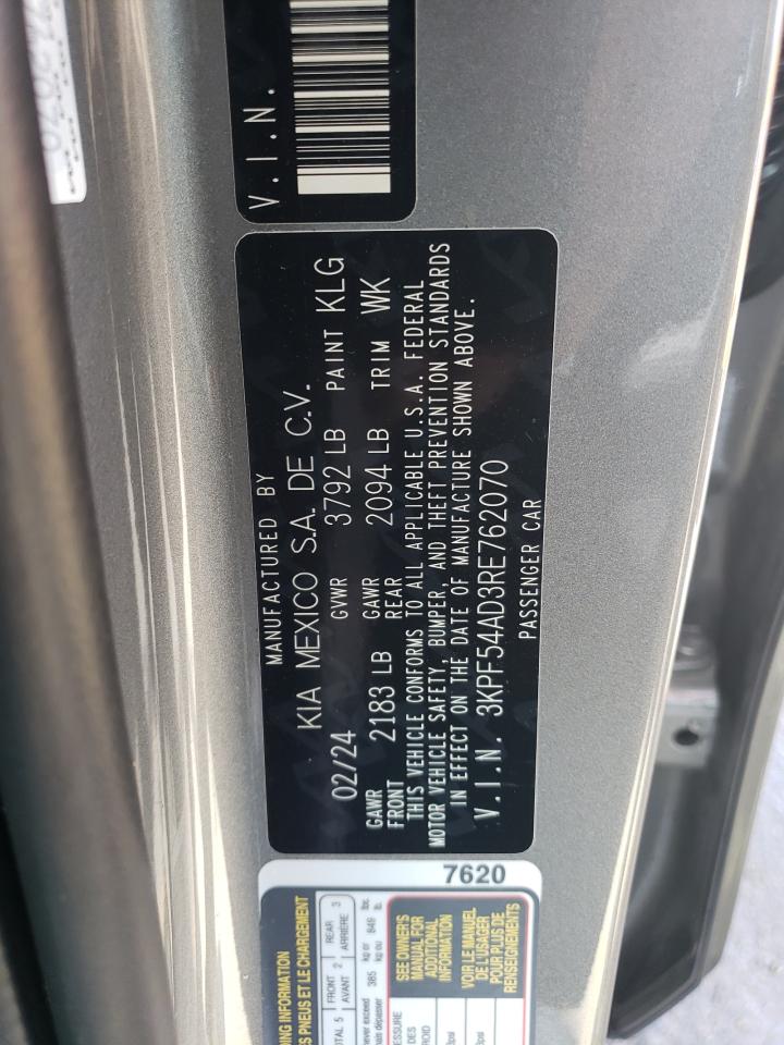 2024 KIA FORTE GT LINE VIN:3KPF54AD3RE762070