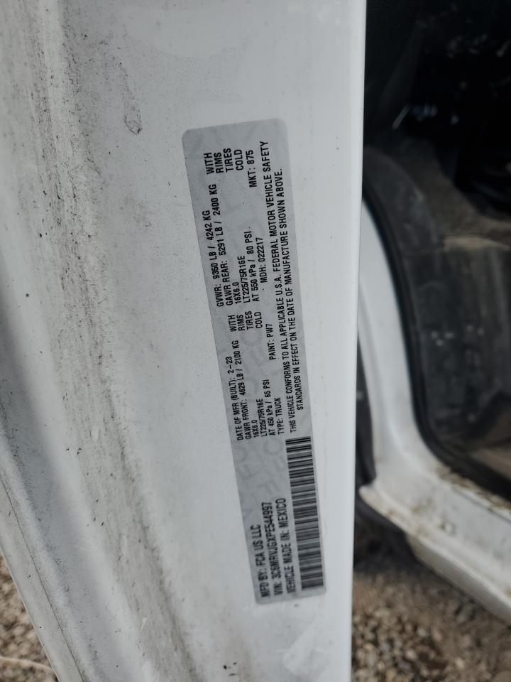 2023 RAM PROMASTER 3500 3500 HIGH VIN:3C6MRVJGXPE544997