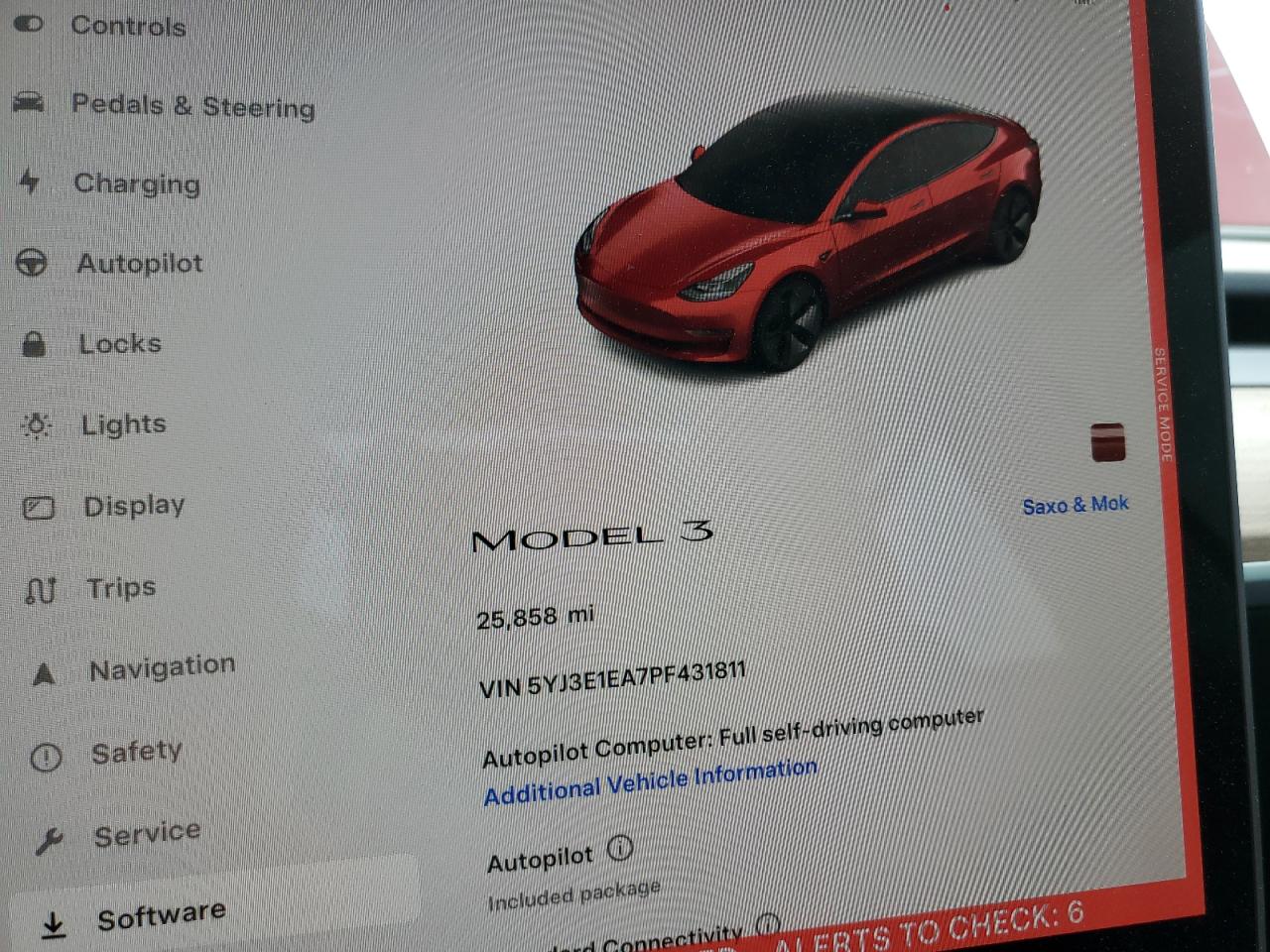 2023 TESLA MODEL 3  VIN:5YJ3E1EA7PF431811