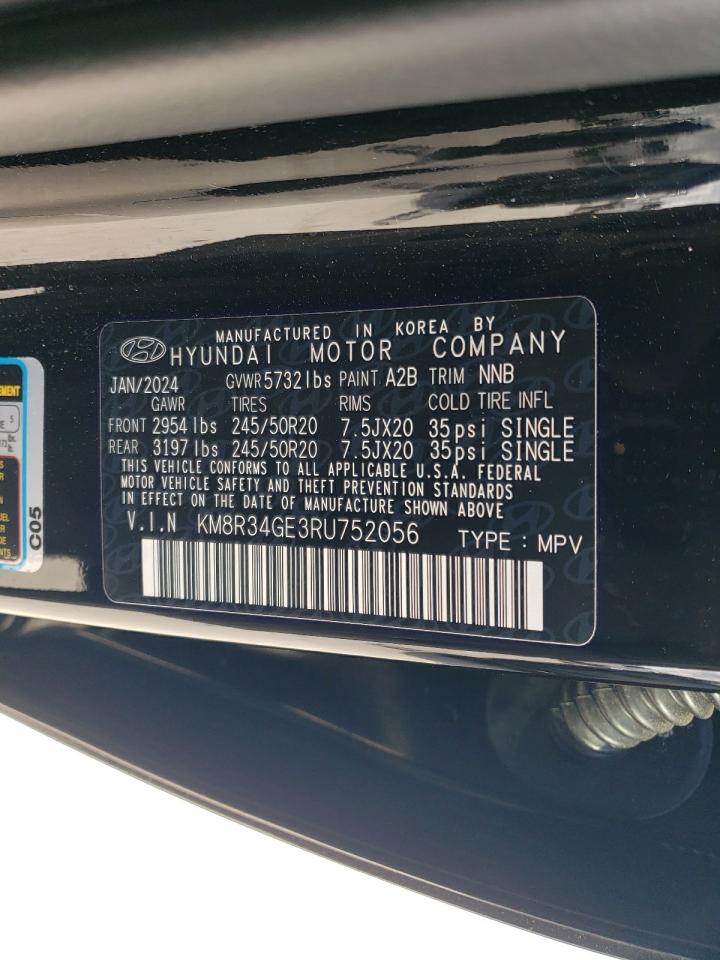 2024 HYUNDAI PALISADE XRT VIN:1G1BF5SM9H7214310