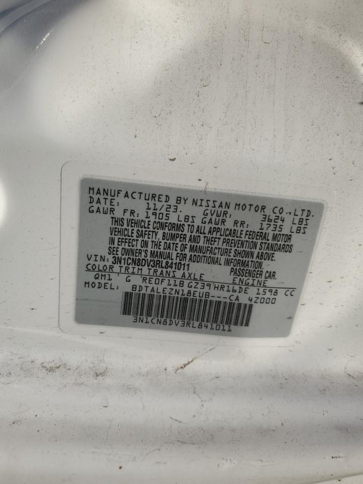 2024 NISSAN VERSA S VIN:3N1CN8DV3RL841011
