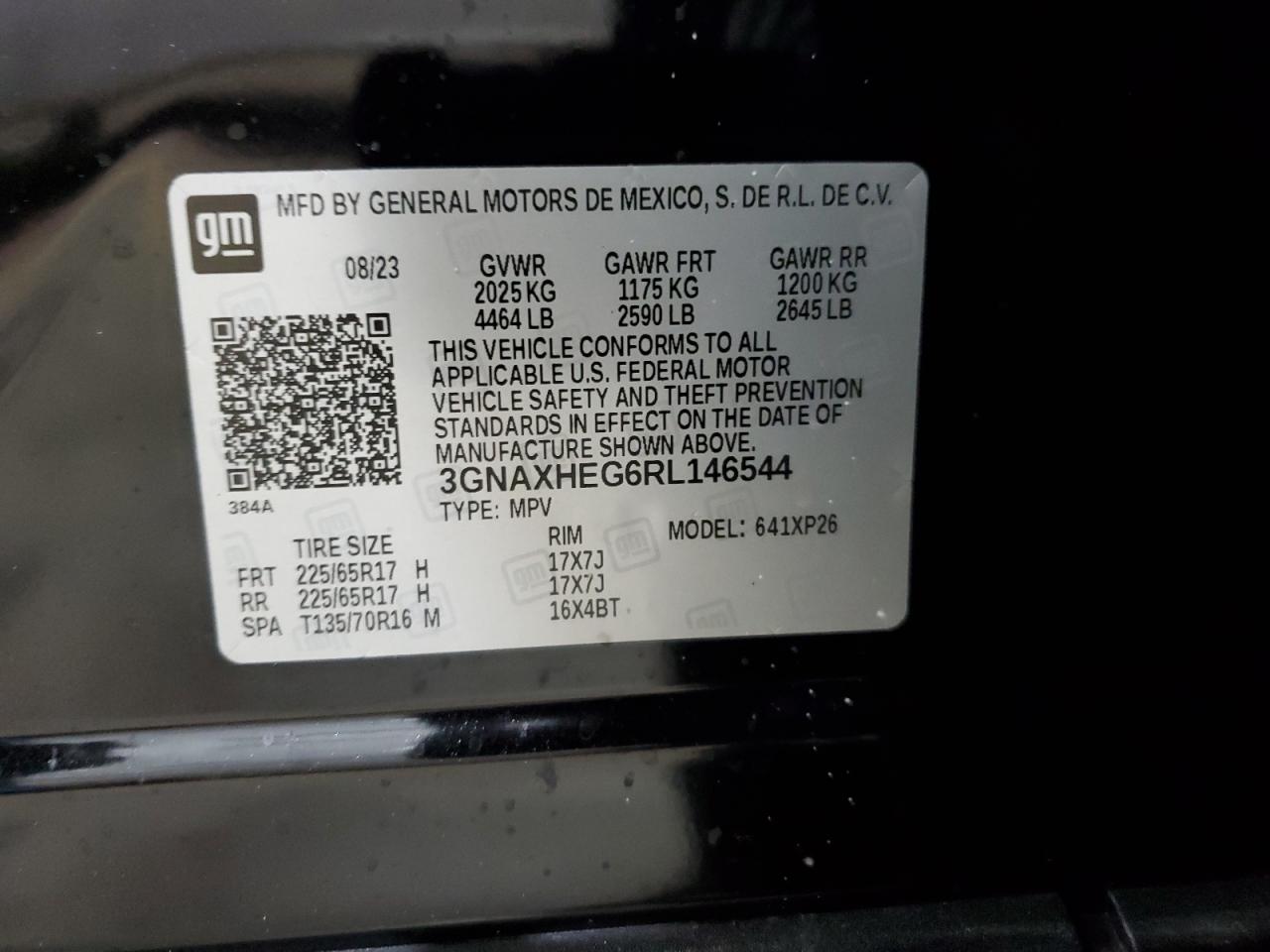 2024 CHEVROLET EQUINOX LS VIN:3GTU9DED3NG218186