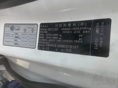 2021 Kia Carnival KNANC81BBMS078167 VIN:KNANC81BBMS078167
