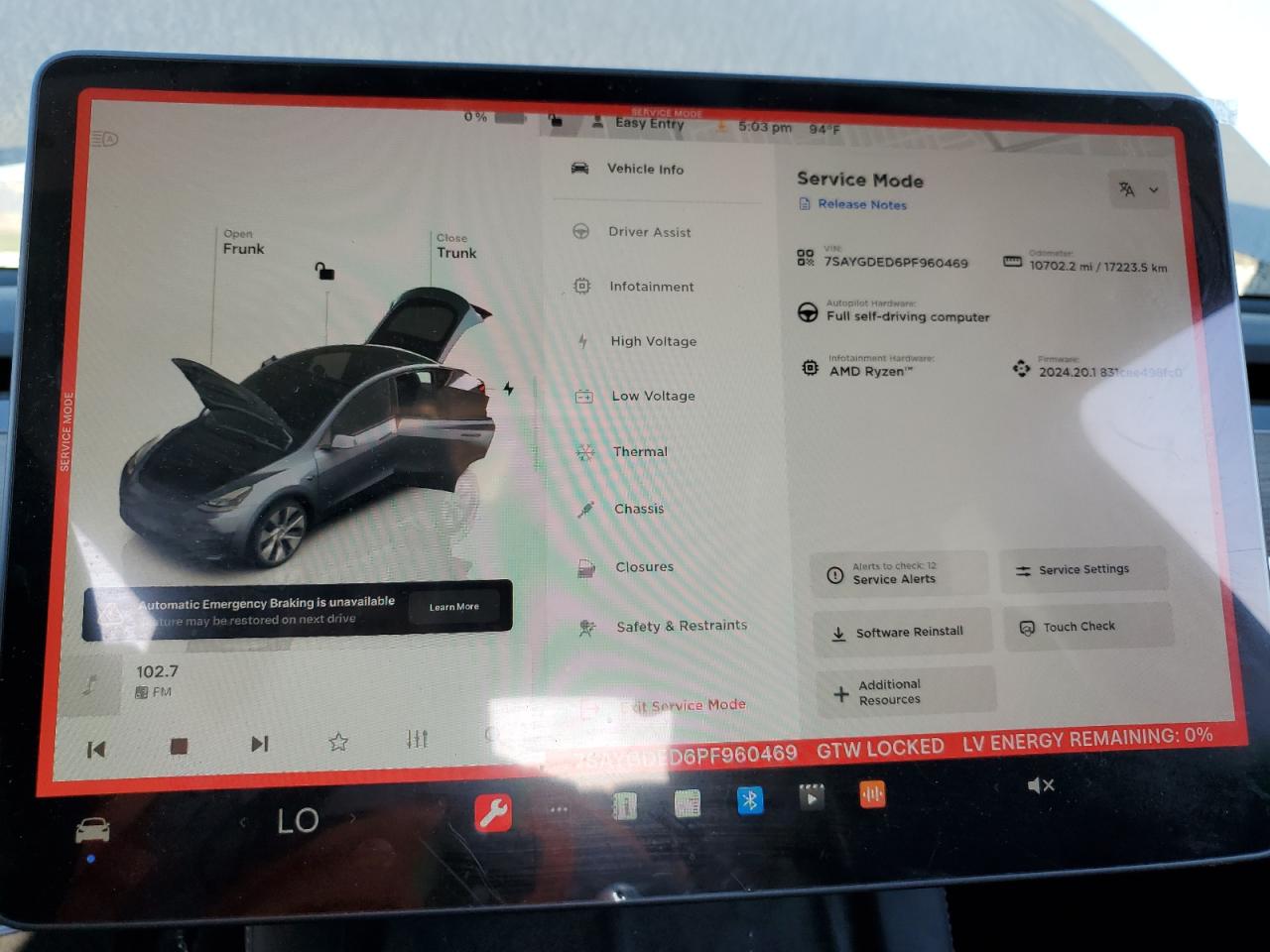 2023 TESLA MODEL Y  VIN:7SAYGDED6PF960469