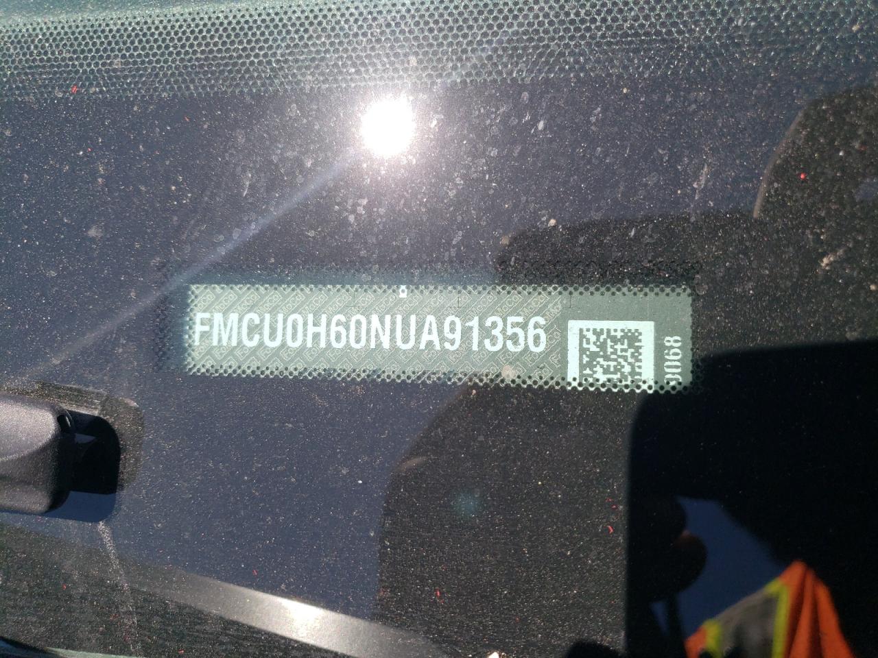 2022 FORD ESCAPE SEL VIN:1FMCU0H60NUA91356