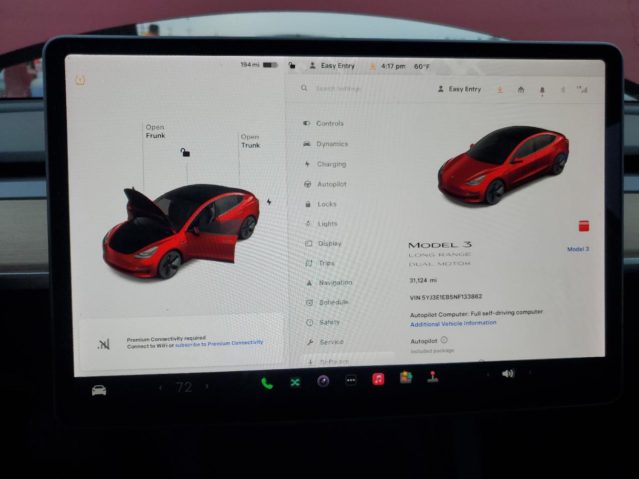 2022 TESLA MODEL 3  VIN:5YJ3E1EB5NF133862