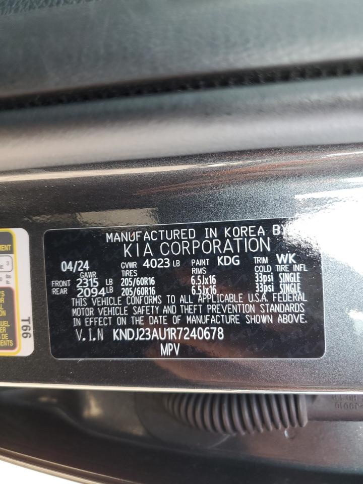 2024 KIA SOUL LX VIN:KNDJ23AU1R7240678