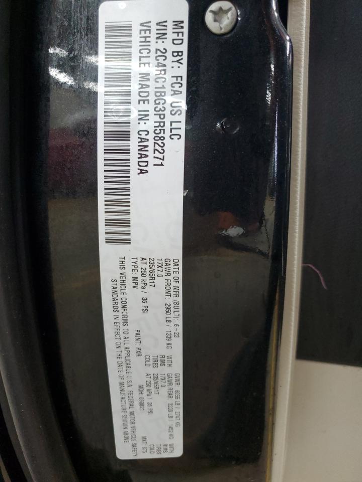 2023 CHRYSLER PACIFICA TOURING L VIN:2C4RC1BG3PR582271