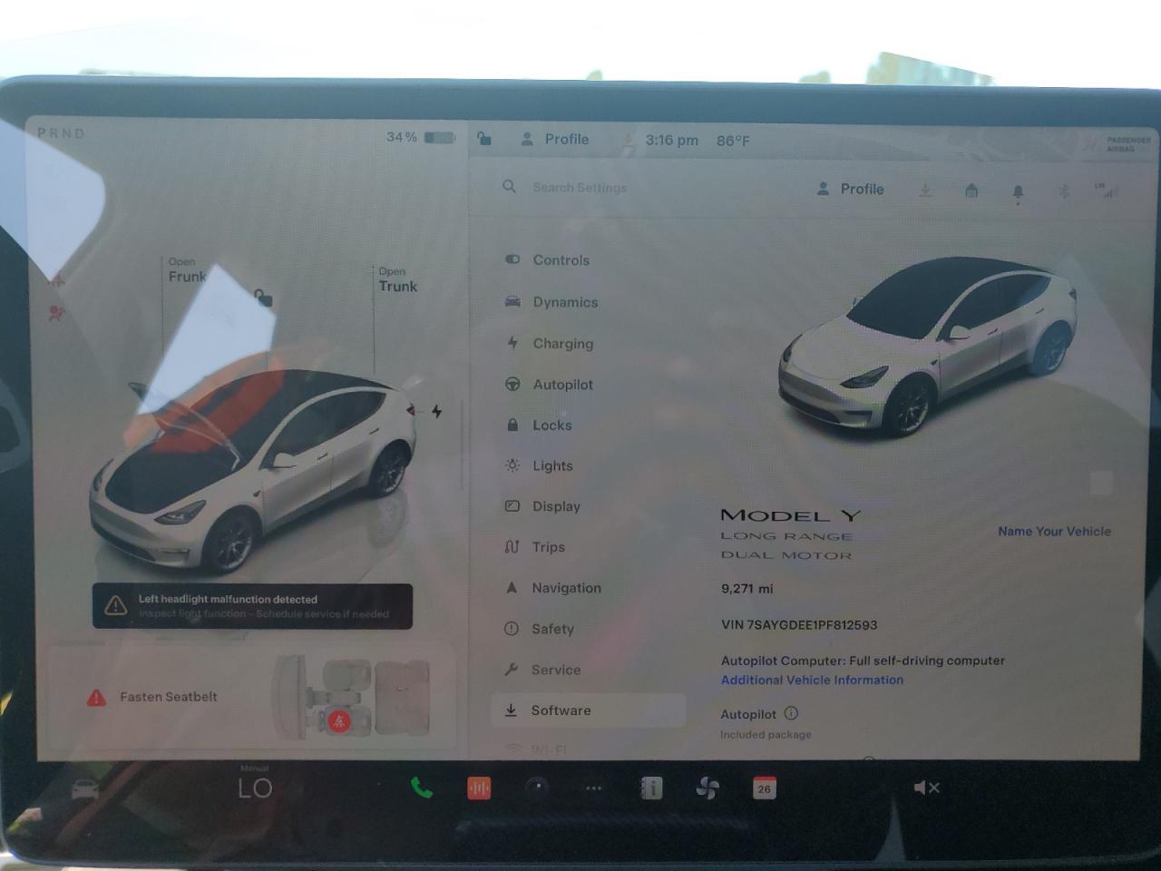 2023 TESLA MODEL Y  VIN:7SAYGDEE1PF812593