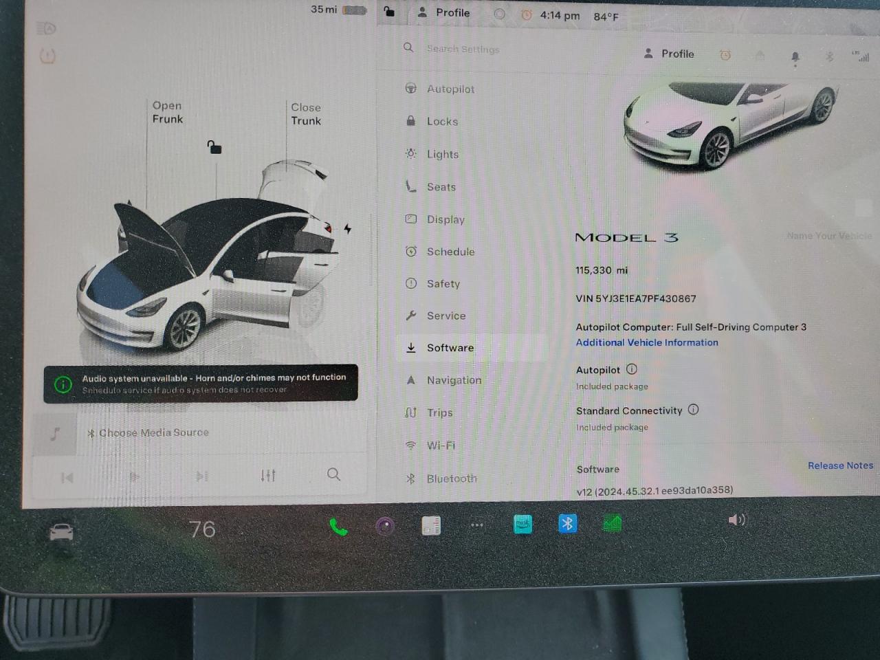 2023 TESLA MODEL 3  VIN:5YJ3E1EA7PF430867