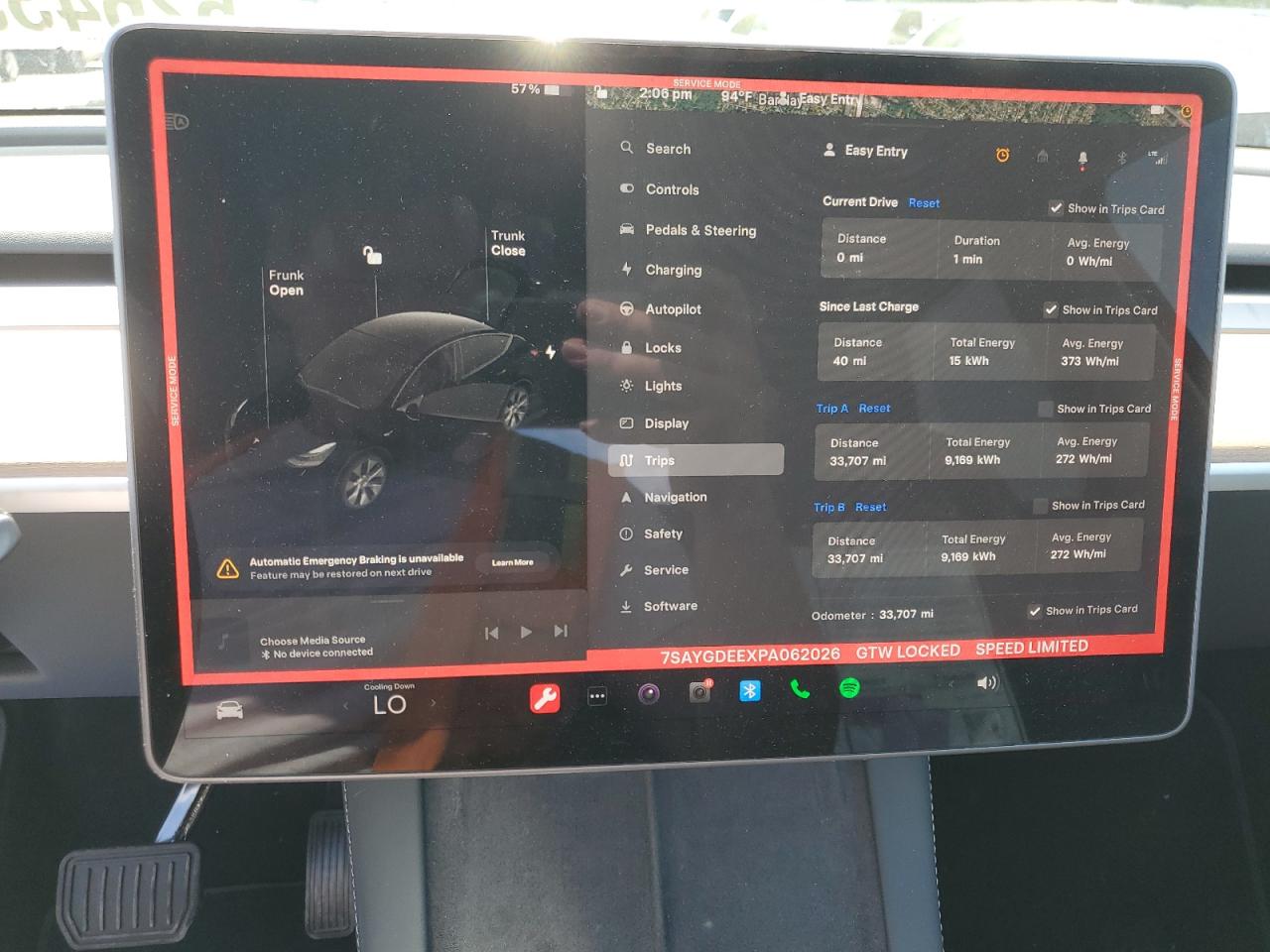 2023 TESLA MODEL Y  VIN:7SAYGDEEXPA062026