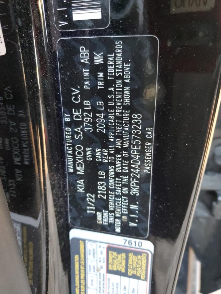 2023 KIA FORTE LX VIN:3KPF24AD4PE573238