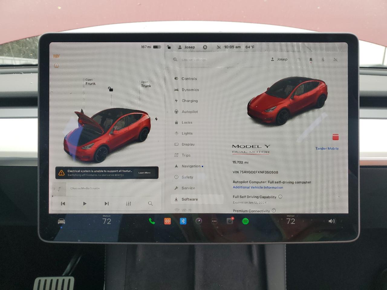 2022 TESLA MODEL Y  VIN:7SAYGDEFXNF350508