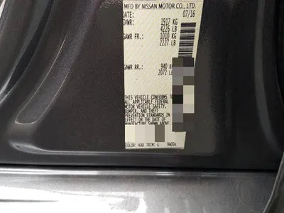 2016 Nissan Altima VIN:
