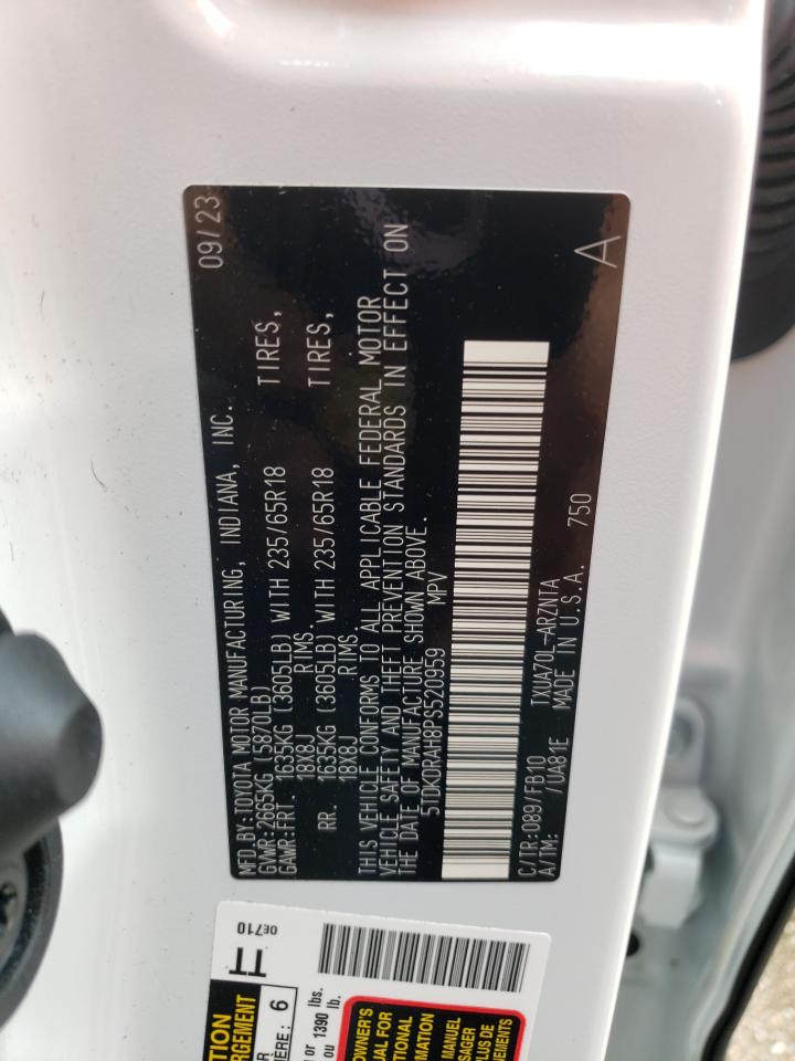 2023 TOYOTA HIGHLANDER L VIN:5TDKDRAH8PS520959