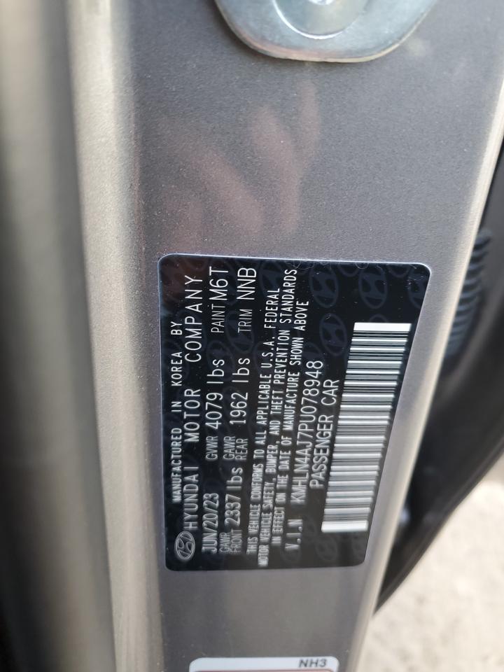 2023 HYUNDAI ELANTRA LIMITED VIN:KMHLN4AJ7PU078948