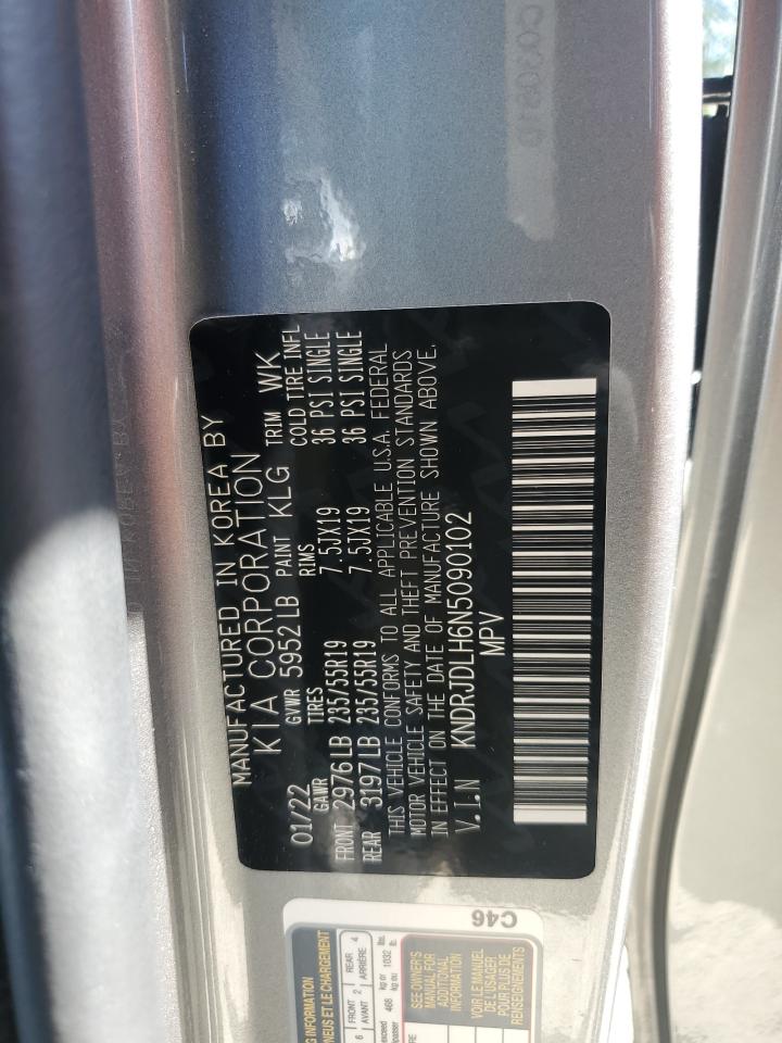 2022 KIA SORENTO SX VIN:KNDRJDLH6N5090102