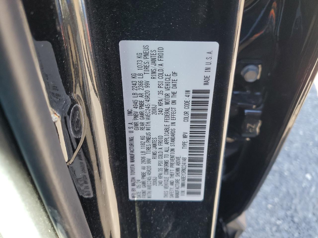 2024 MAZDA CX-50 PREMIUM PLUS VIN:7MMVABEY3RN224148