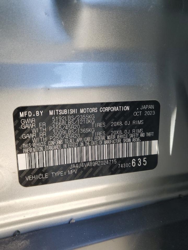 2024 MITSUBISHI OUTLANDER SE VIN:JA4J4VA89RZ024715