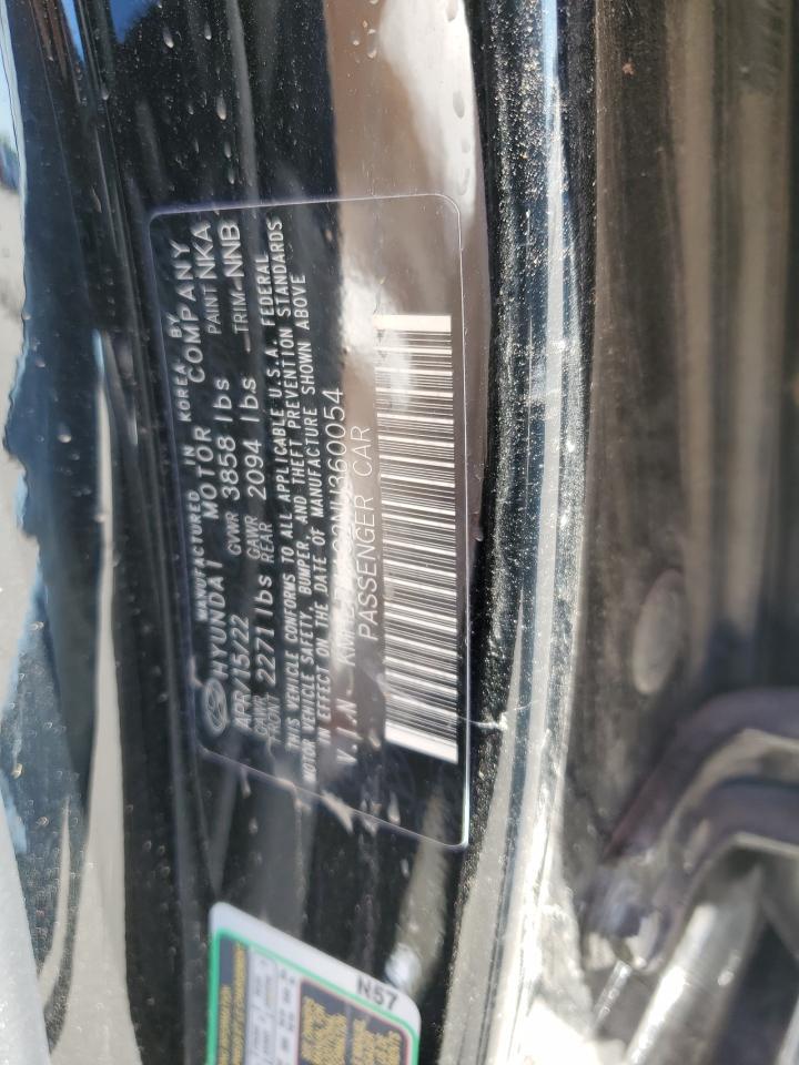 2022 HYUNDAI ELANTRA LIMITED VIN:KMHLP4AG2NU360054