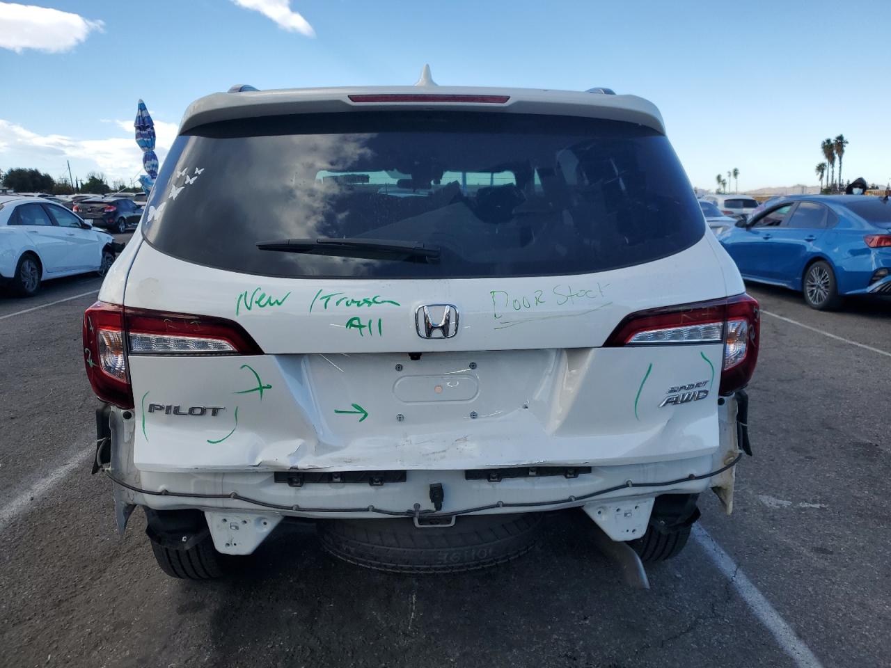 2022 HONDA PILOT SPORT VIN:5FNYF6H35NB098700