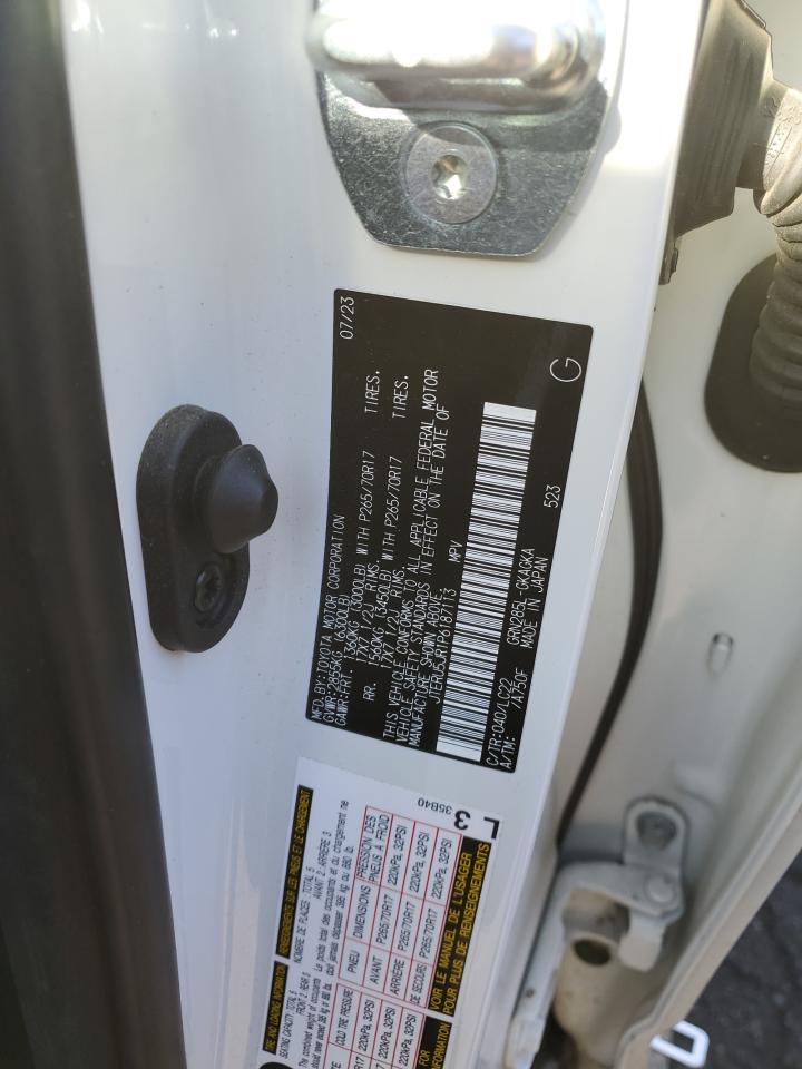 2023 TOYOTA 4RUNNER SE VIN:JTERU5JR1P6187113