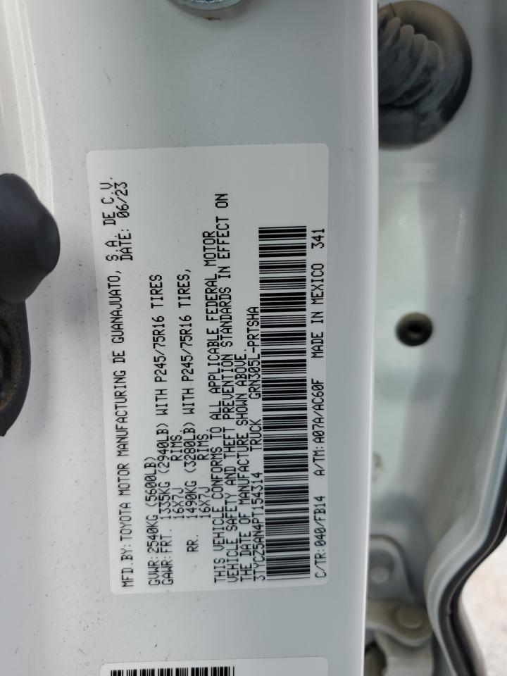 2023 TOYOTA TACOMA DOUBLE CAB VIN:3TYCZ5AN4PT154314