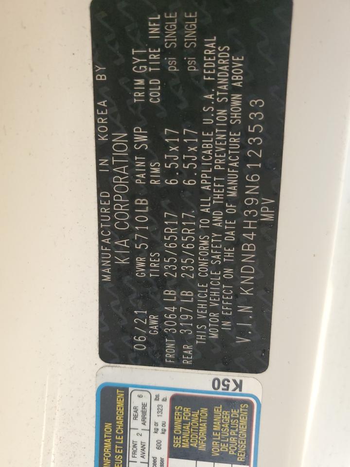 2022 KIA CARNIVAL LX VIN:KNDNB4H39N6123533