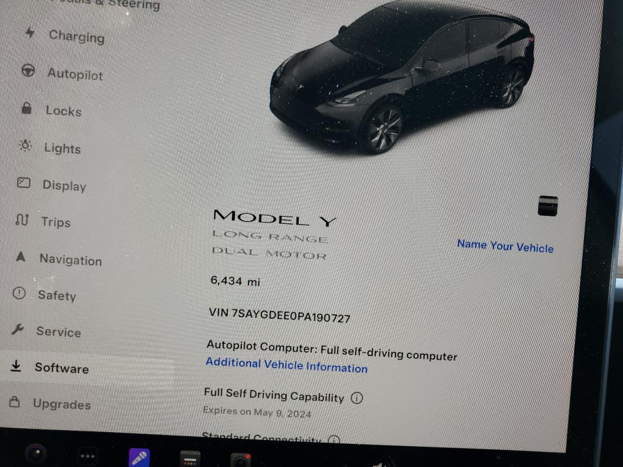 2023 TESLA MODEL Y  VIN:7SAYGDEE0PA190727