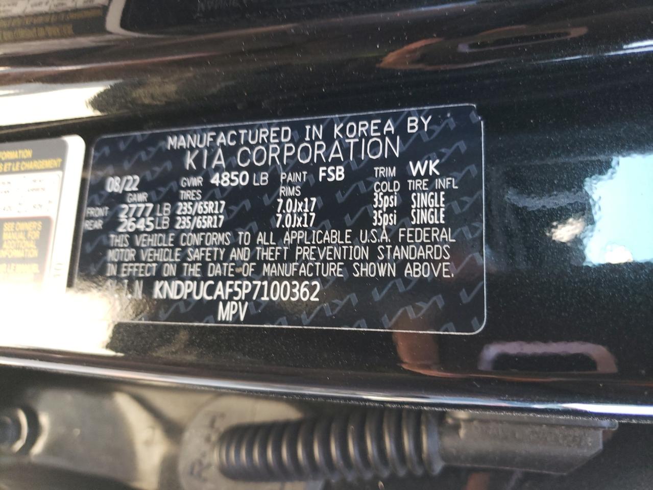2023 KIA SPORTAGE LX VIN:JTDEPRAE8LJ045301