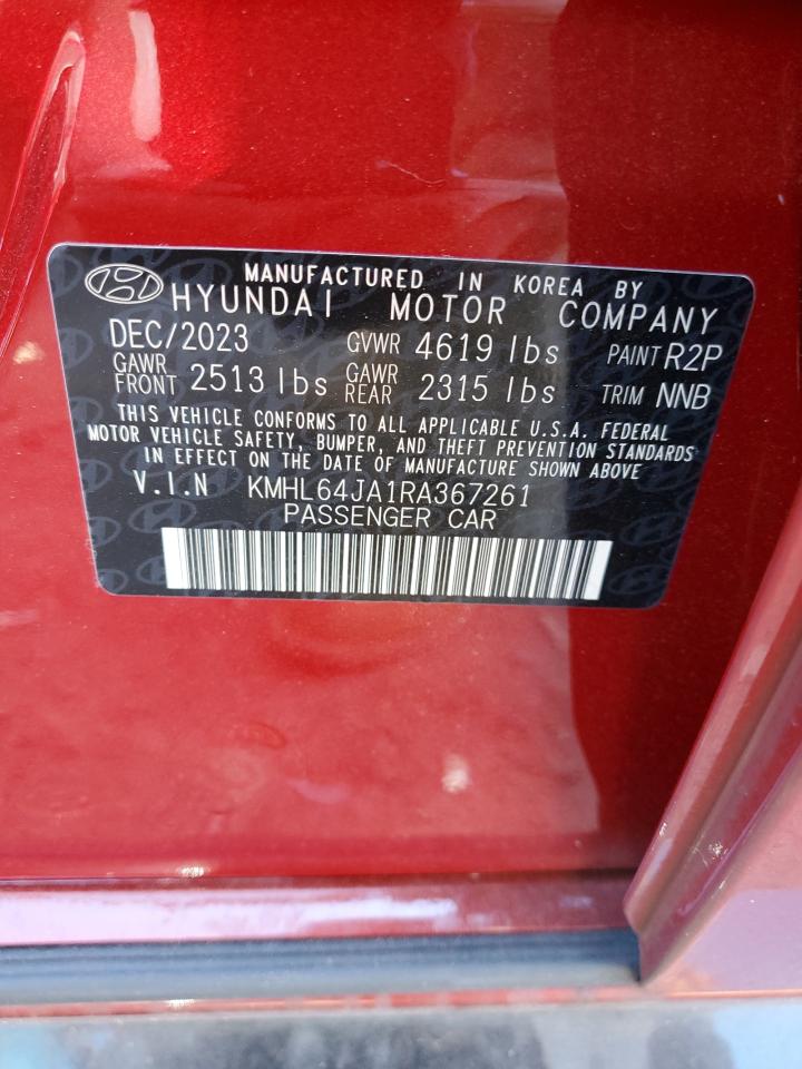 2024 HYUNDAI SONATA SEL VIN:KMHL64JA1RA367261