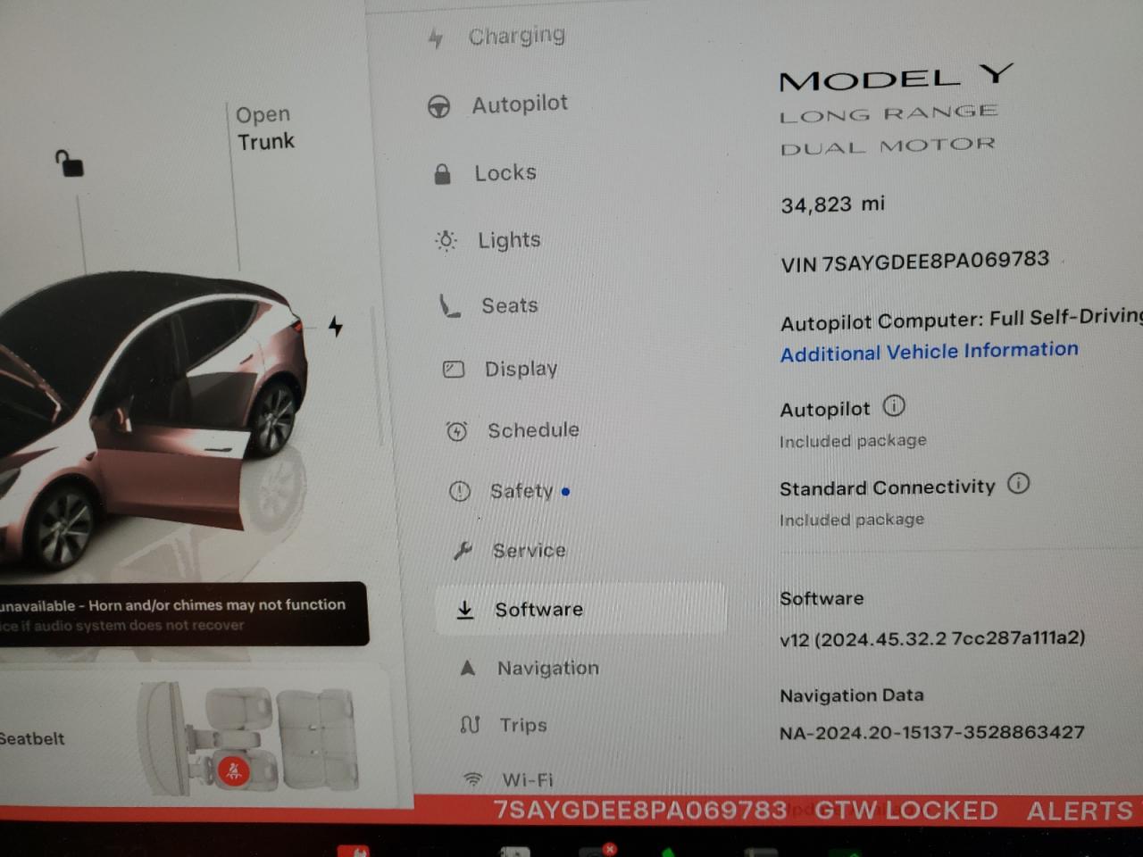 2023 TESLA MODEL Y  VIN:7SAYGDEE8PA069783