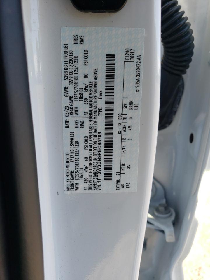 2023 FORD F350 SUPER DUTY VIN:1FT8W3BN9PEC95706