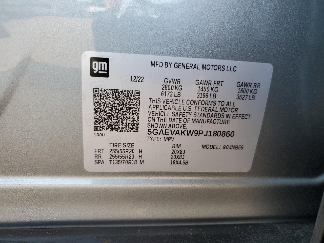 2023 BUICK ENCLAVE ESSENCE VIN:5GAEVAKW9PJ180860