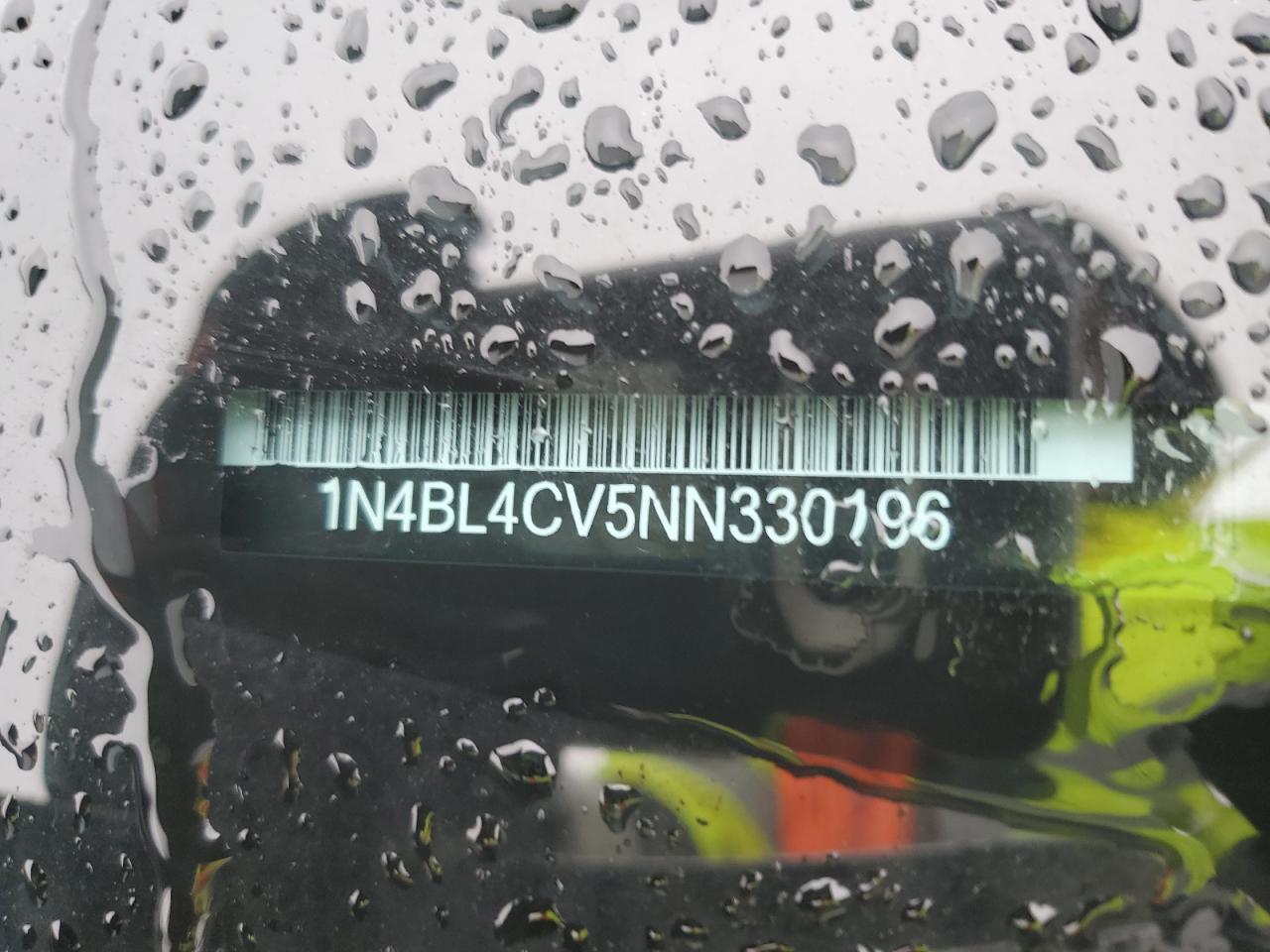 2022 NISSAN ALTIMA SR VIN:1N4BL4CV5NN330196