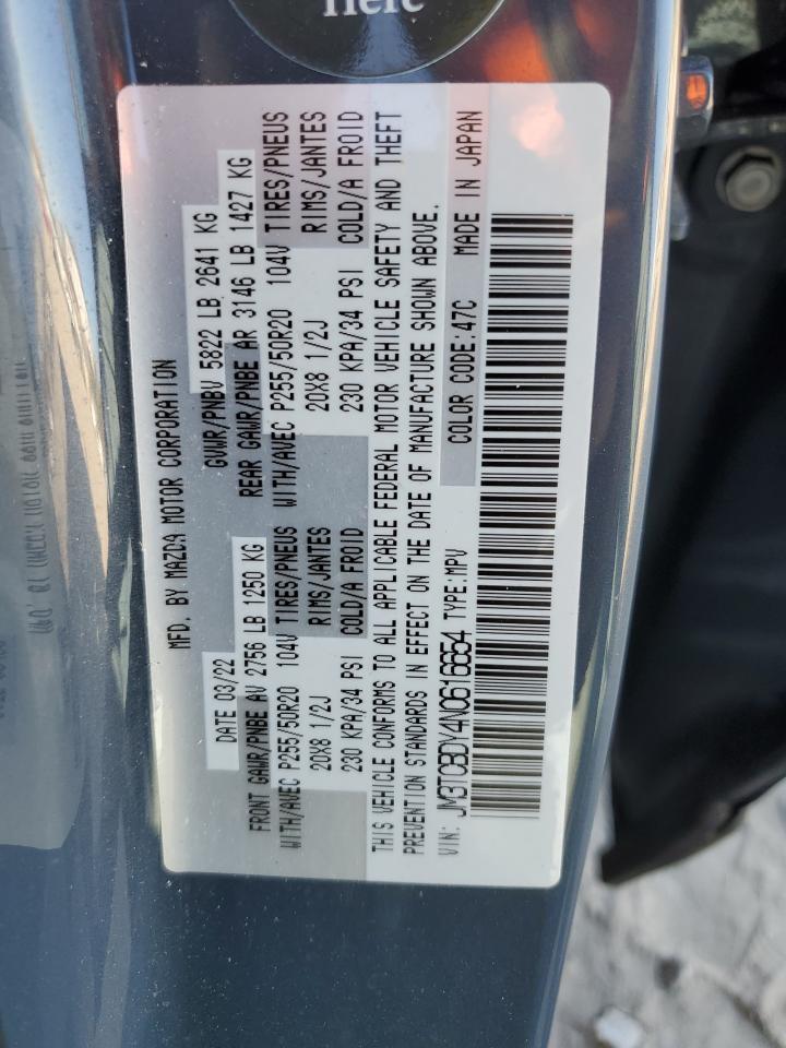 2022 MAZDA CX-9 GRAND TOURING VIN:JM3TCBDY4N0616654